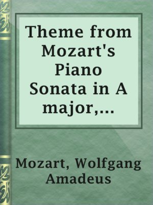 cover image of Theme from Mozart's Piano Sonata in A major, K.331